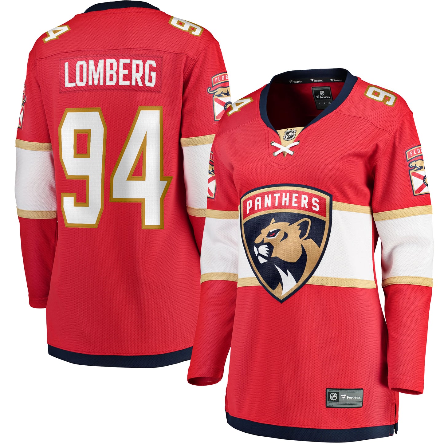 Ryan Lomberg Florida Panthers Fanatics Branded Women's Home Breakaway Player Jersey - Red