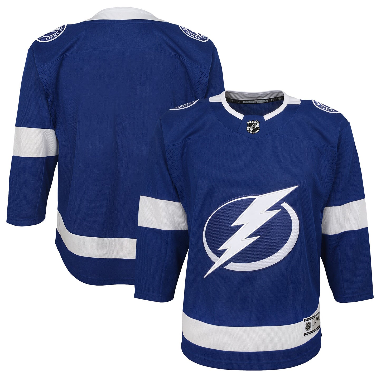 Tampa Bay Lightning Youth Home Blank Premier Jersey - Blue