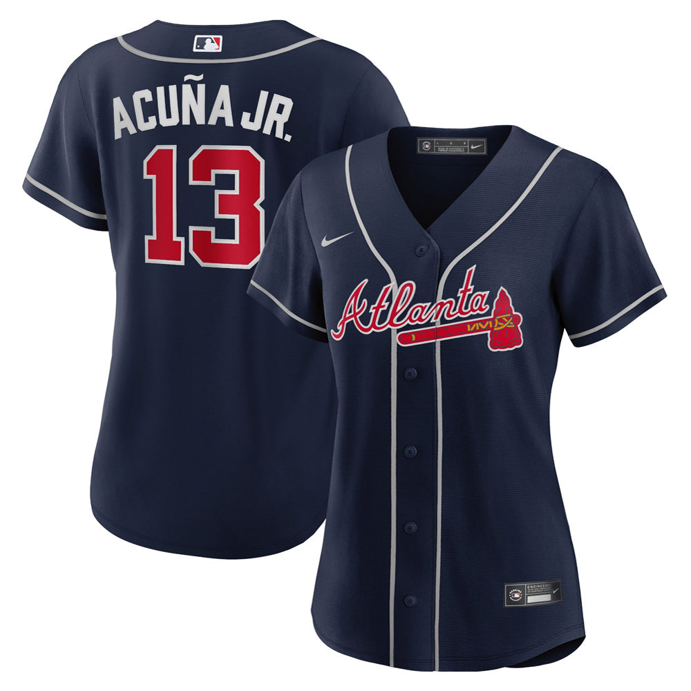 Women's Atlanta Braves Ronald Acuna Jr. Alternate Player Jersey - Navy