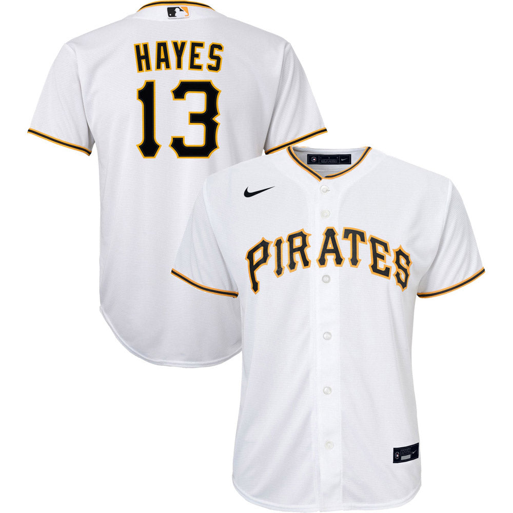 Youth Pittsburgh Pirates KeBryan Hayes Cool Base Replica Home Jersey - White