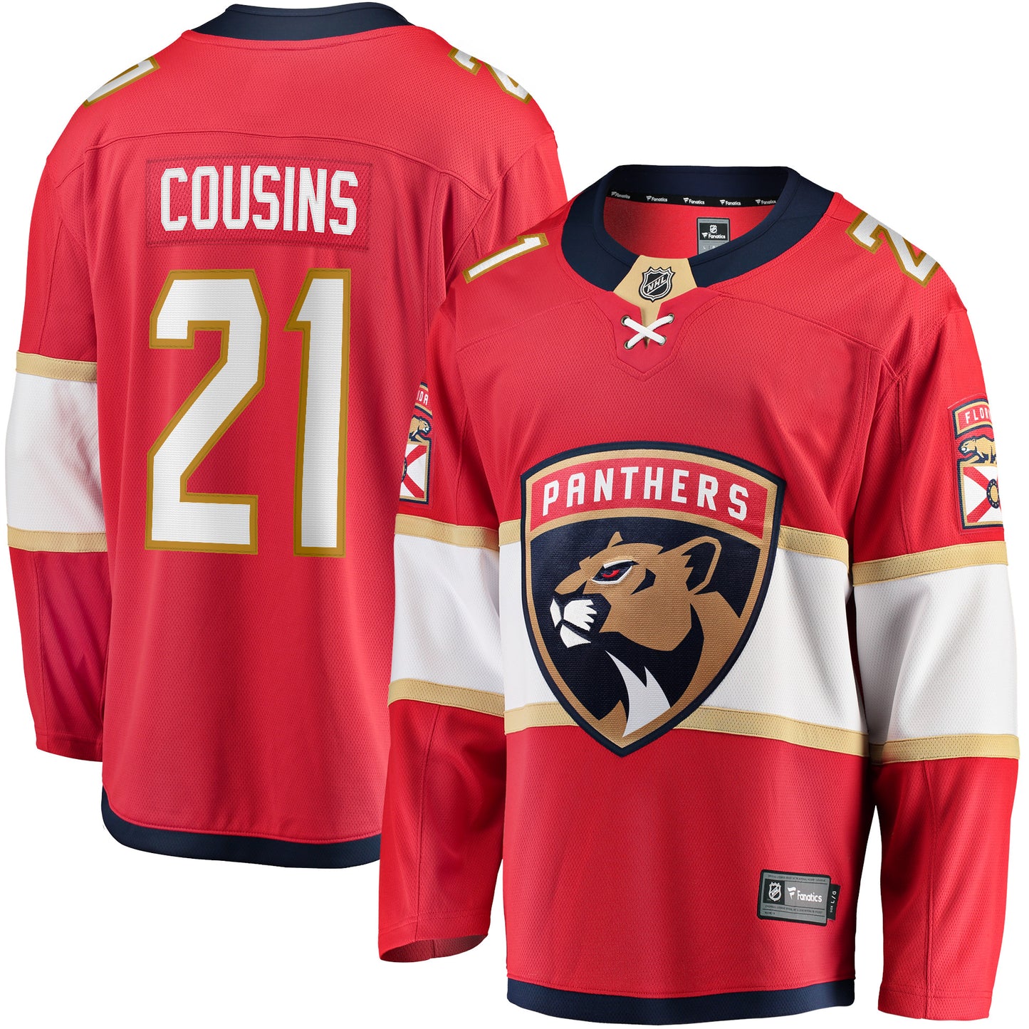 Nick Cousins Florida Panthers Fanatics Branded Home Breakaway Player Jersey - Red
